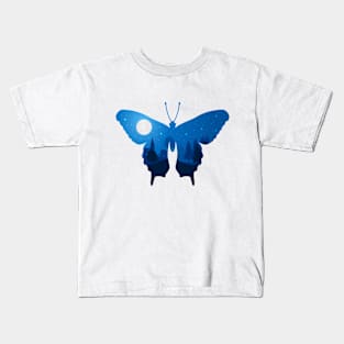 Full moon in butterfly Kids T-Shirt